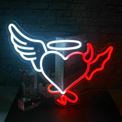 Heart Neon Sign Angel Devil Led Neon