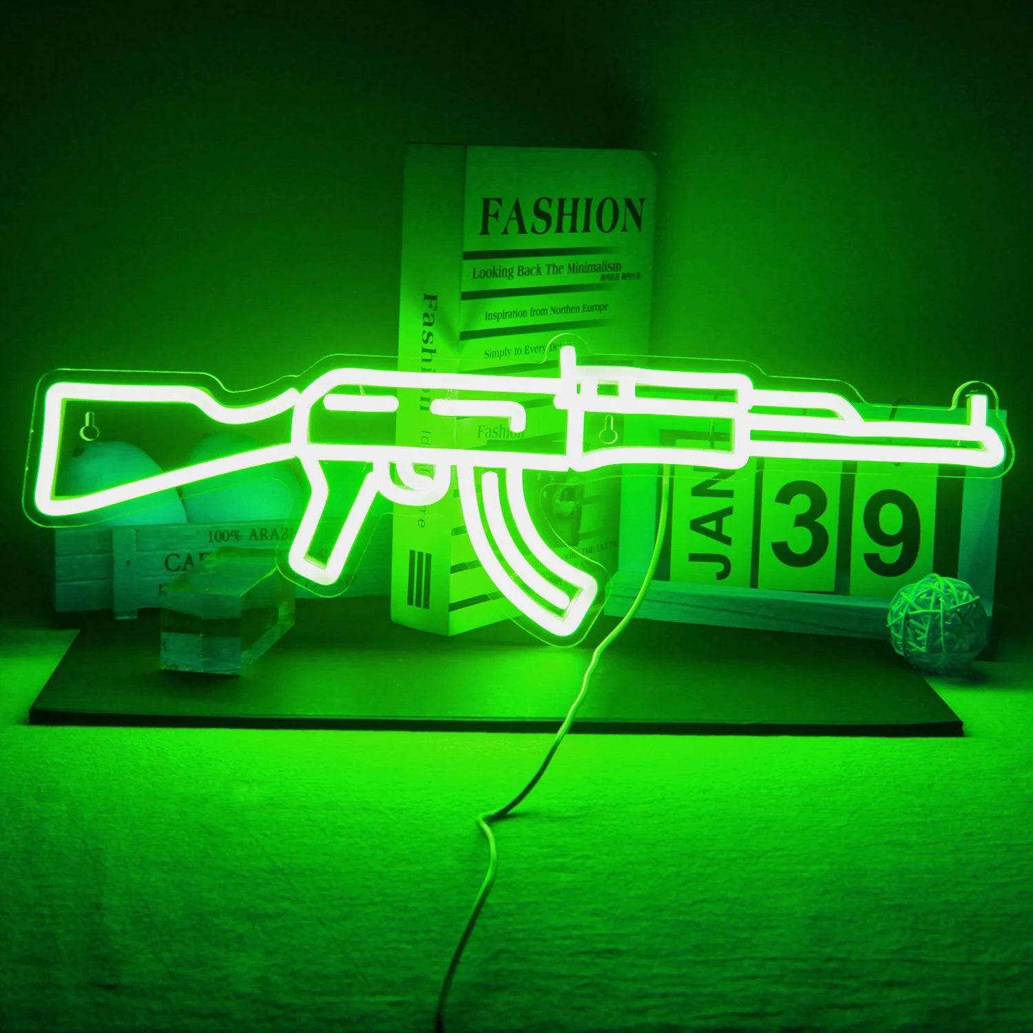 AK 47 LED Neon Sign Light Gun