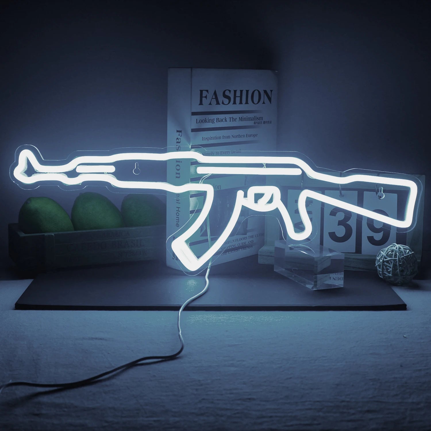 AK 47 LED Neon Sign Light Gun