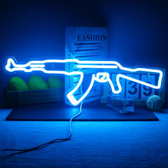 AK 47 LED Neon Sign Light Gun