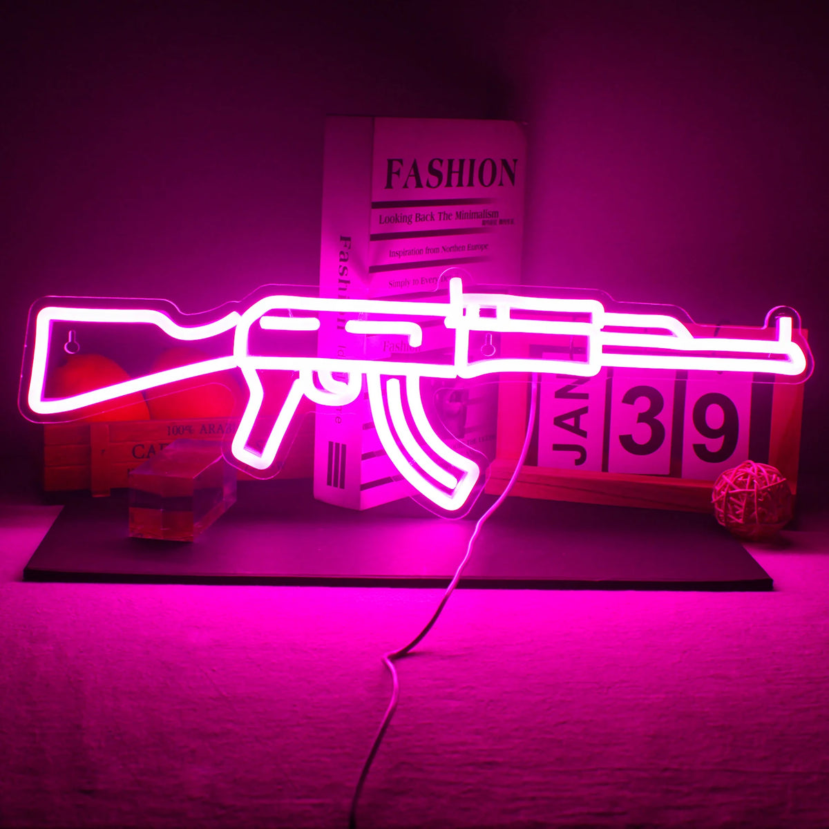 AK 47 LED Neon Sign Light Gun