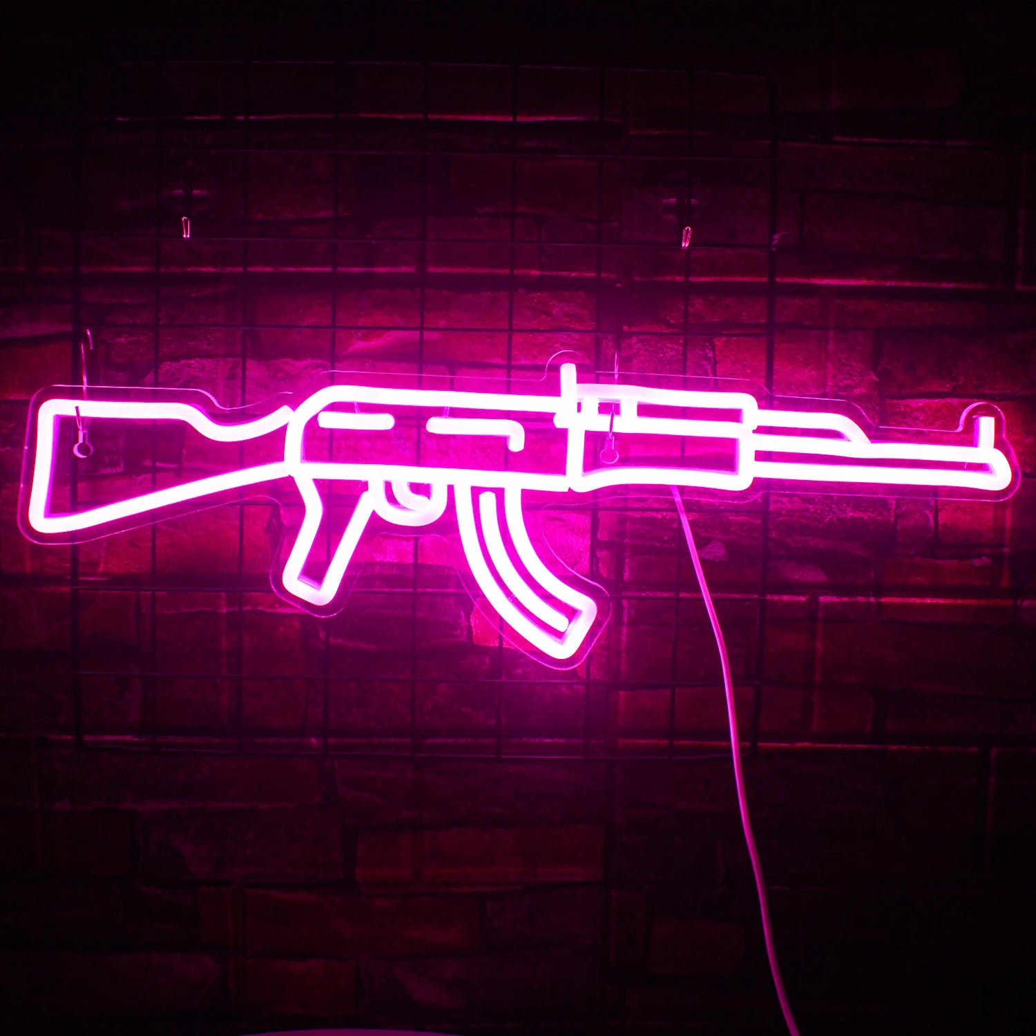 AK 47 LED Neon Sign Light Gun