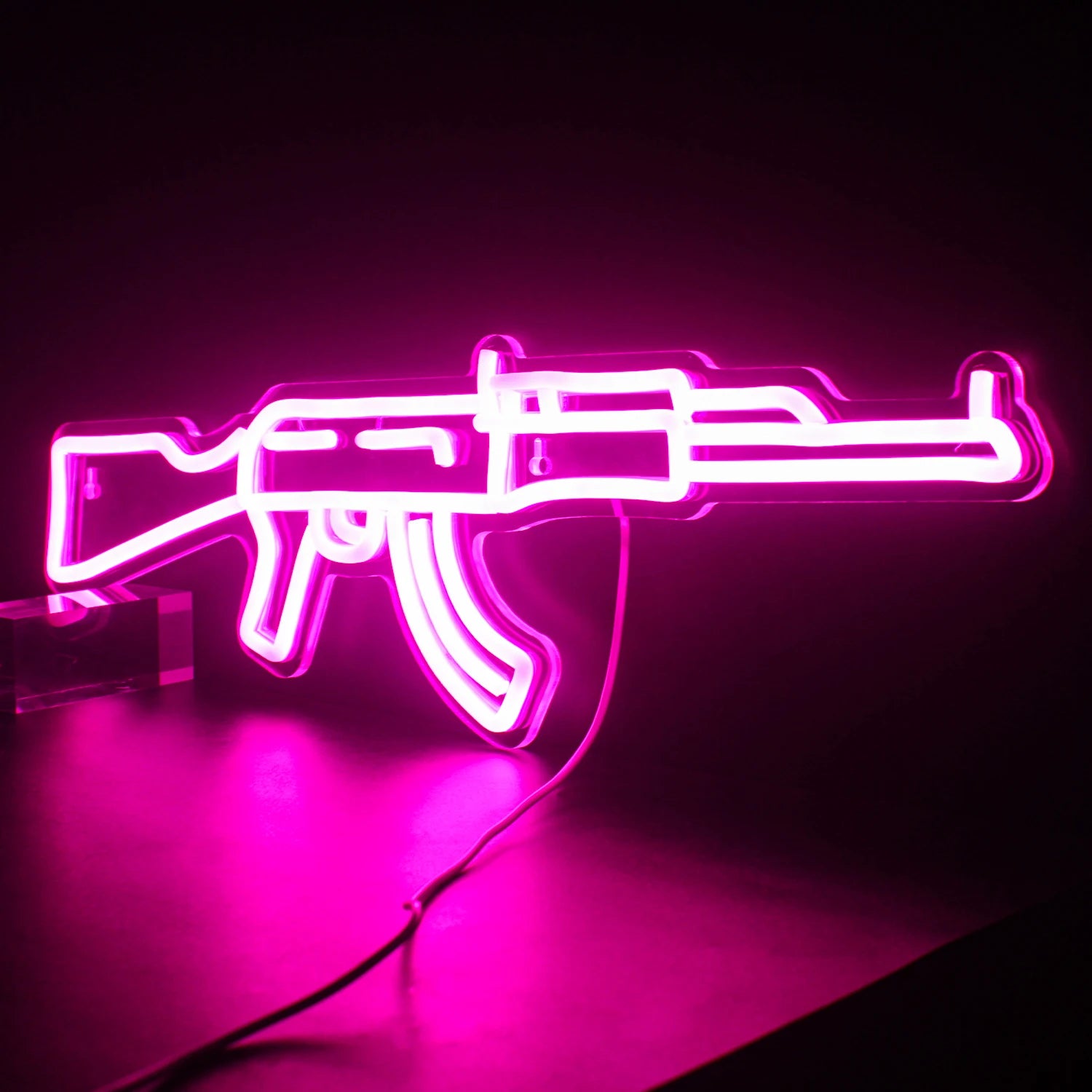 AK 47 LED Neon Sign Light Gun