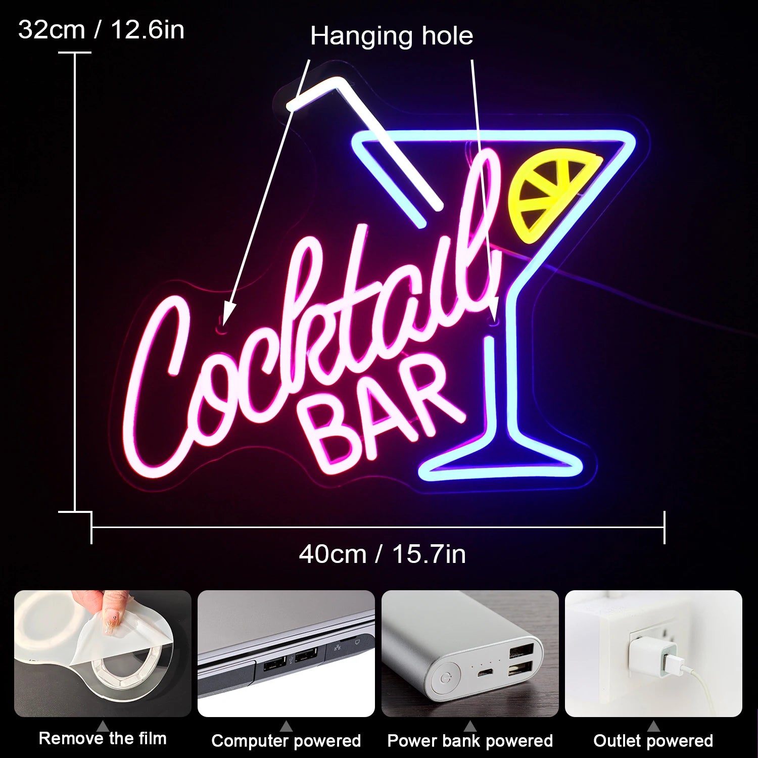 Cocktail Bar LED Neon Sign