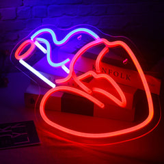 Smoking Mouth Woman Sexy Neon Sign