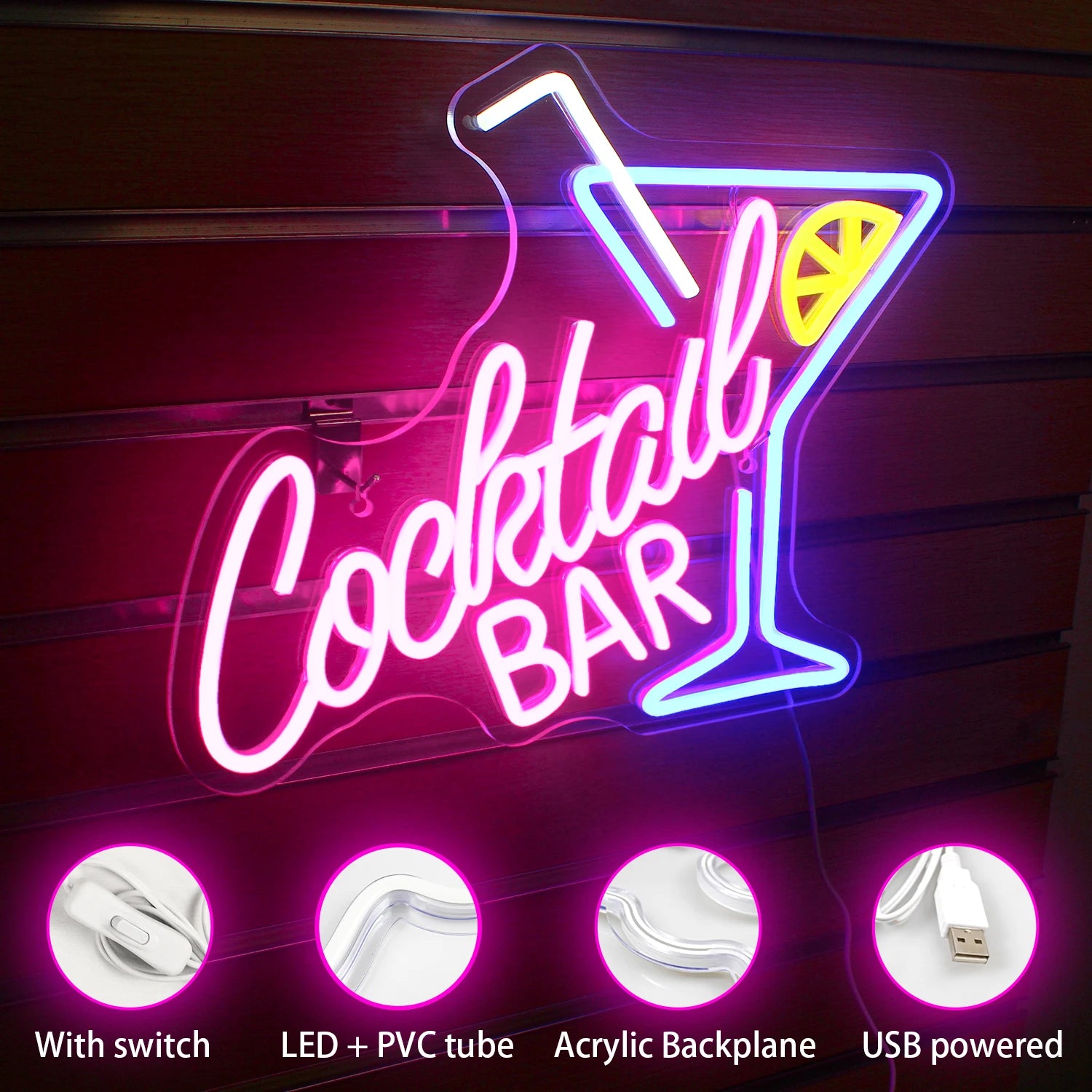 Cocktail Bar LED Neon Sign