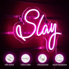 Slay Neon Sign LED Lights